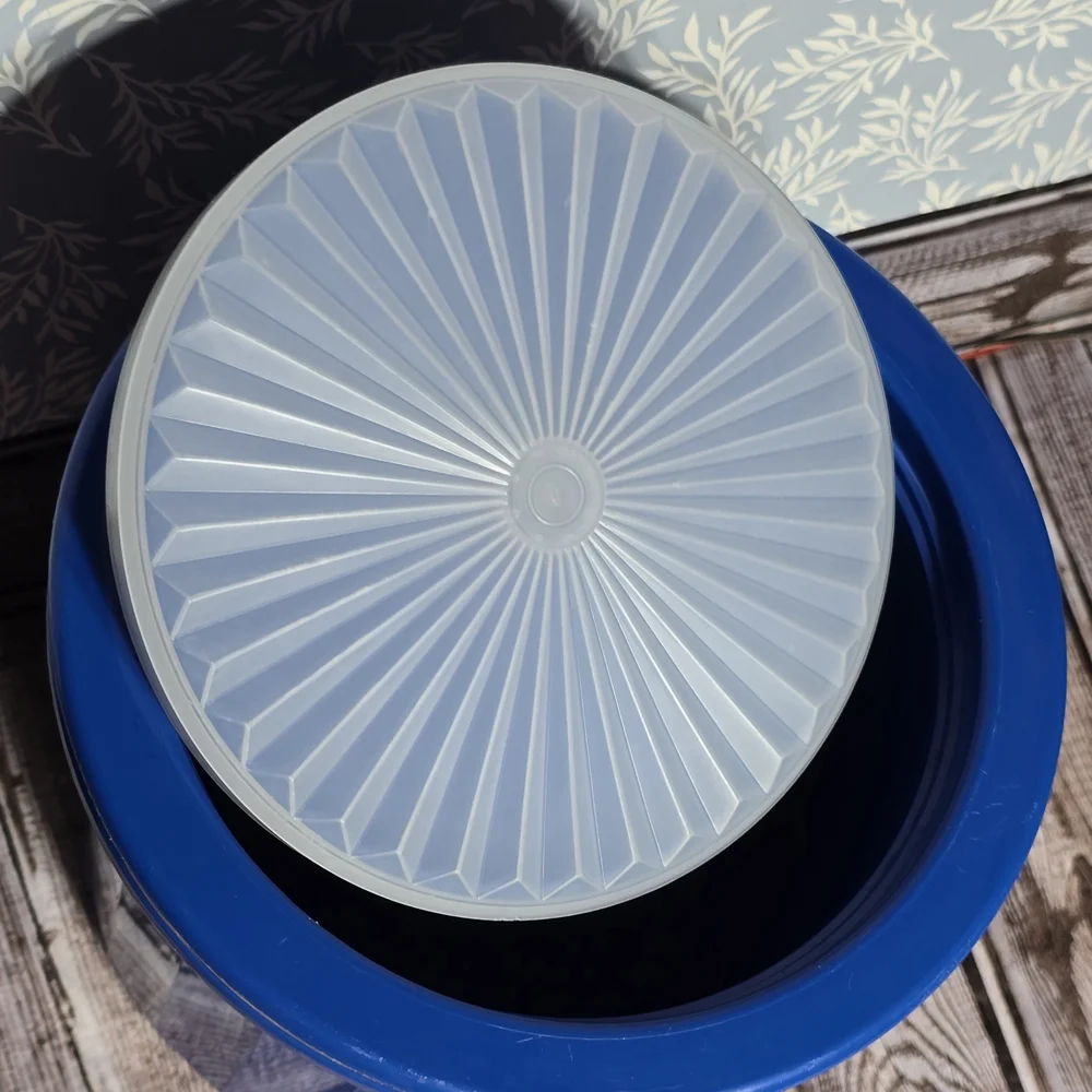 Vintage Tupperware Ice Bucket Blue 1683-3, 1684-2, 1418-1